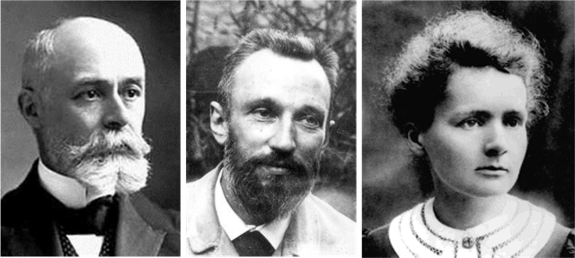 The Curies and Henri Becquerel shared the Nobel Prize for physics in 1903 [Source:www.filosofiaagressiva.blogspot.com]